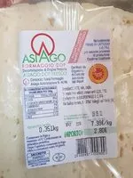 Mängden socker i Asiago formaggio DOP
