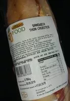 Mängden socker i Sandwich thon crudités