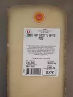 Mängden socker i Comté aop 12mois
