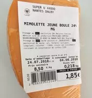 Mängden socker i Mimolette Jeune Boule 24% MG