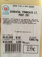 Mängden socker i Emmental francais