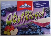 Mängden socker i Obstriegel, Erdbeer Banane