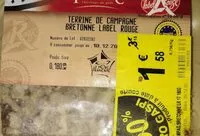 Mängden socker i Terrine de campagne bretonne label rouge