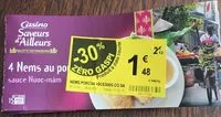Mängden socker i 4 nems au porc