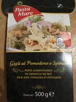 Mängden socker i Gigli al Pomodoro e Spinaci