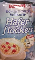 Mängden socker i Köstlich-zarte Vollkorn-Haferflocken