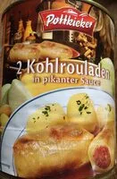 Mängden socker i 2 Kohlrouladen in pikanter Sauce