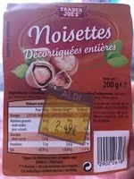 Mängden socker i ALDI Trader Joe's Noisettes Décortiquées Entières