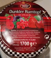 Mängden socker i Dunkler Rumtopf