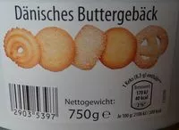 Mängden socker i Dänisches Buttergebäck