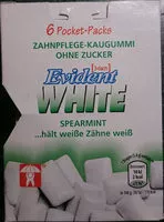 Mängden socker i Zahnpflege-Kaugummi Evident White