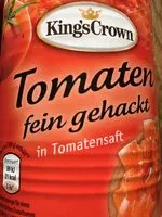 Mängden socker i 2x Tomaten, gehackt | Tomaten fein gehackt