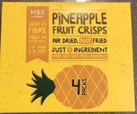 Mängden socker i Pineapple fruit crips