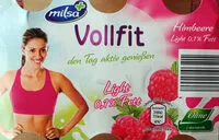 Mängden socker i Milchmischerzeugnis mit 0,1 % Fett im Milch- anteil mit Himbeermark und Himbeersaft aus Himbeersaftkonzentrat, mit Vitamin B6 und Vitamin D.