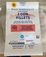 Mängden socker i Line caught cod fillets