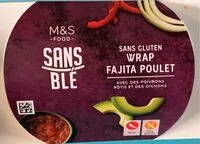 Mängden socker i Wrap Fajita Poulet (sans gluten)