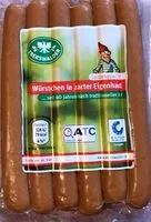 Mängden socker i Würstchen in zarter Eigenhaut
