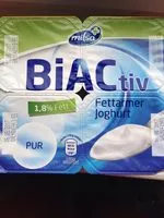 Mängden socker i Biactiv Fettarmer joghurt