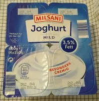 Mängden socker i Naturjoghurt mild 3,5% Fett