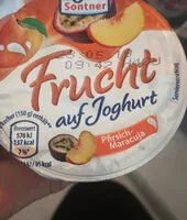 Mängden socker i Frucht auf Joghurt, Pfirsich-Maracuja