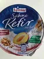 Mängden socker i Sahne-Kefir auf Pflaume/Walnuss