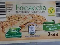 Mängden socker i Focaccia Paprika / Focaccia Mozzarella & Kraüter