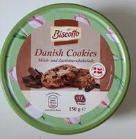 Mängden socker i Danish Cookies, Milch- und Zartbitterschokolade