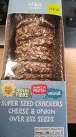 Mängden socker i Super seed crackers cheese and onion