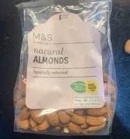 Mängden socker i Natural Almonds