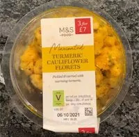 Mängden socker i Marinated Turmeric Cauliflower Florets