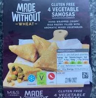 Mängden socker i Gluten free 4 vegetable samosas