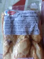 Mängden socker i Filets avec peau de poulet