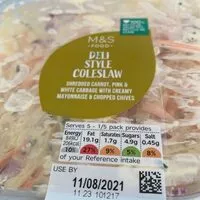 Mängden socker i Deli coleslaws