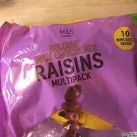 Mängden socker i Belgian milk chocolate raisins