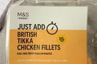 Mängden socker i British tikka fillets