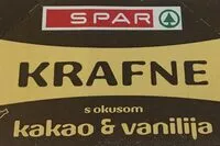 Mängden socker i krafne okus kakao vanilija