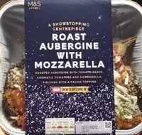 Mängden socker i Roast aubergine with mozzarella