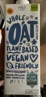 Mängden socker i Whole oat plant based vegan friendly