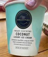 Mängden socker i West country luxury coconut icecream