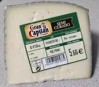 Mängden socker i Queso semicurado