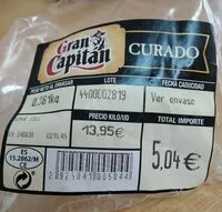 Mängden socker i Gran capitán curado