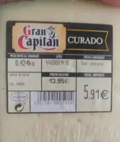 Mängden socker i Queso Gran Capitán Curado