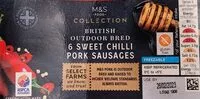 Mängden socker i 6 Sweet Chilli Pork Sausages