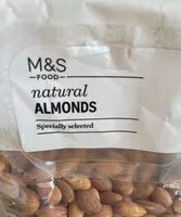 Mängden socker i Natural almonds