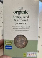 Mängden socker i Organic honey, seed, and almond granola
