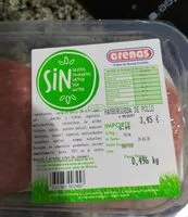 Mängden socker i Hamburguesa de pollo