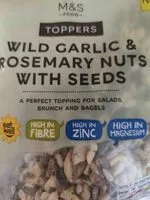 Mängden socker i Wild garlic and Rosemary nuts with seeds