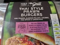 Mängden socker i Thai style prawn burgers