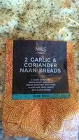 Mängden socker i Nan bread, garlic and coriander
