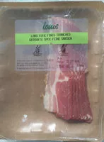 Mängden socker i lard fumé fines tranches
